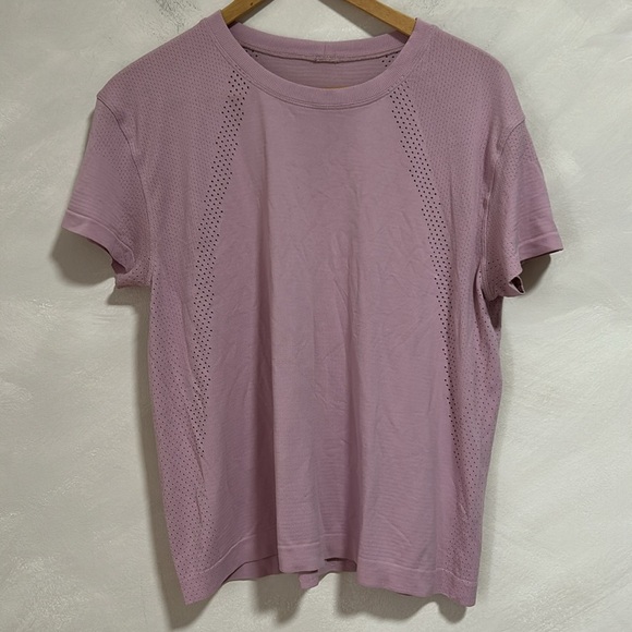 Lululemon Train to Be Short-Sleeve Shirt Pink Peony size 10 - Picture 2 of 7
